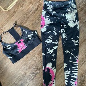 Tie dye workout set